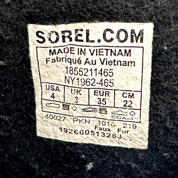 Sorel Youth Snow Rain Boot Blue Yoot Pac Nylon Waterproof Outdoor Boot Kid Sz 4 - Picture 9 of 9